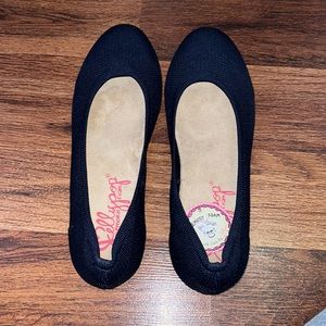 Navy ballet flats